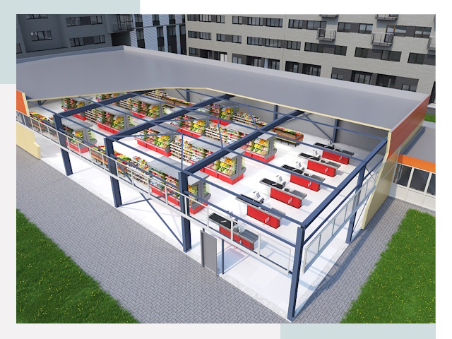 Строительство магазинов в Коломна от 608 руб. за м²