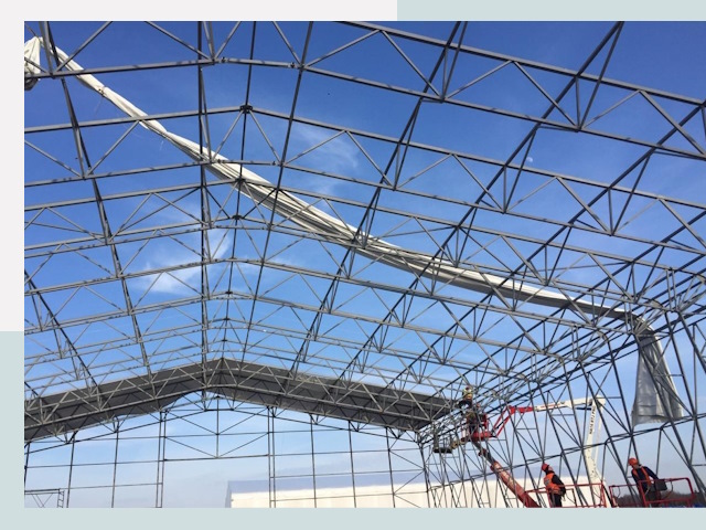 Шатровые ангары от 608 руб. в Коломне и Московской области