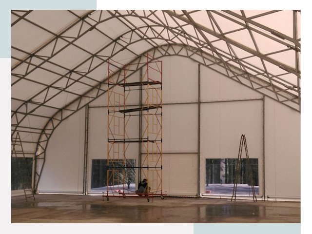 Шатровые ангары в Коломне