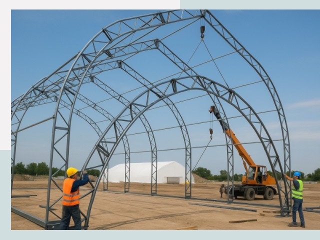 Монтаж ангаров в Коломне от 608 руб. - Надежно и быстро